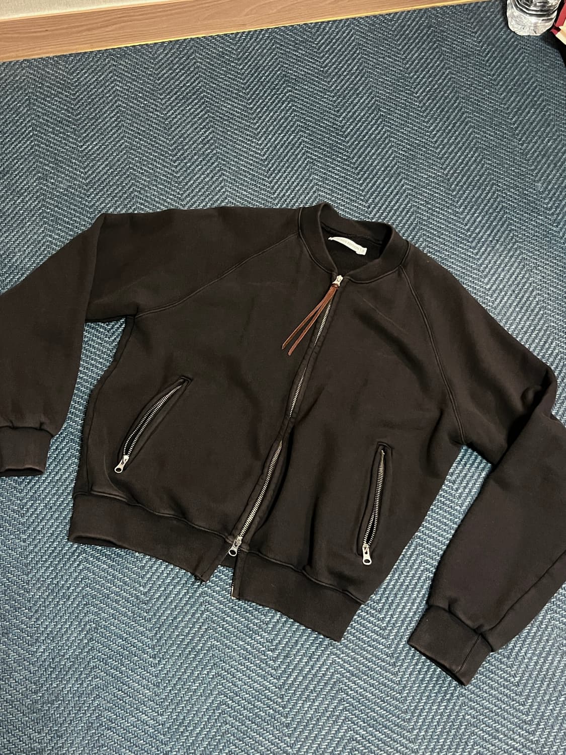 [M] 서피스에디션 스웻 스타디움 자켓 블랙 상품이미지1