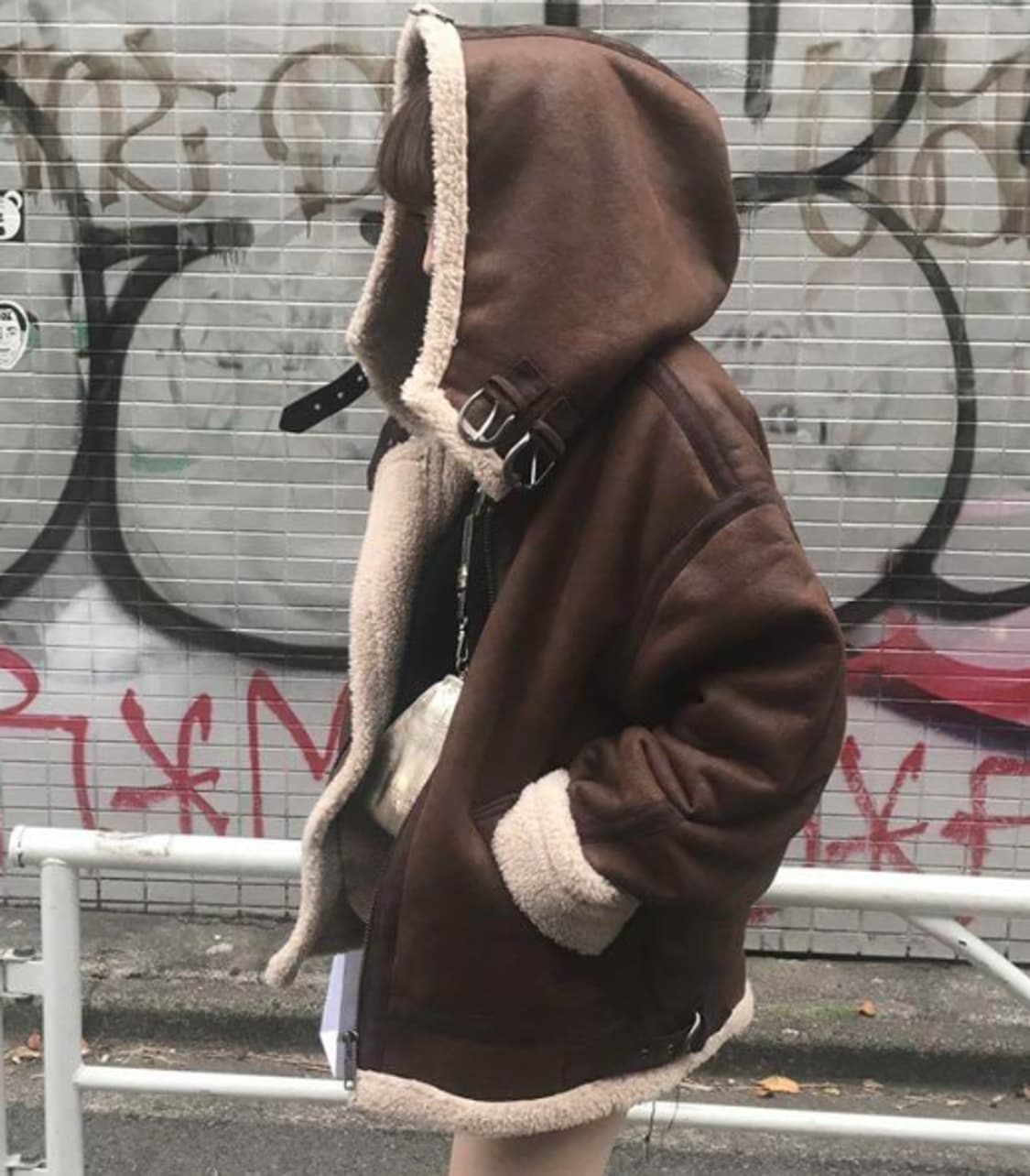 F) perverze 퍼버즈 후드 무스탕 상품이미지1