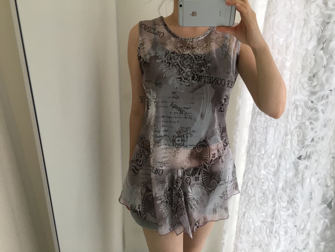 retro sleeveless top 상품이미지5