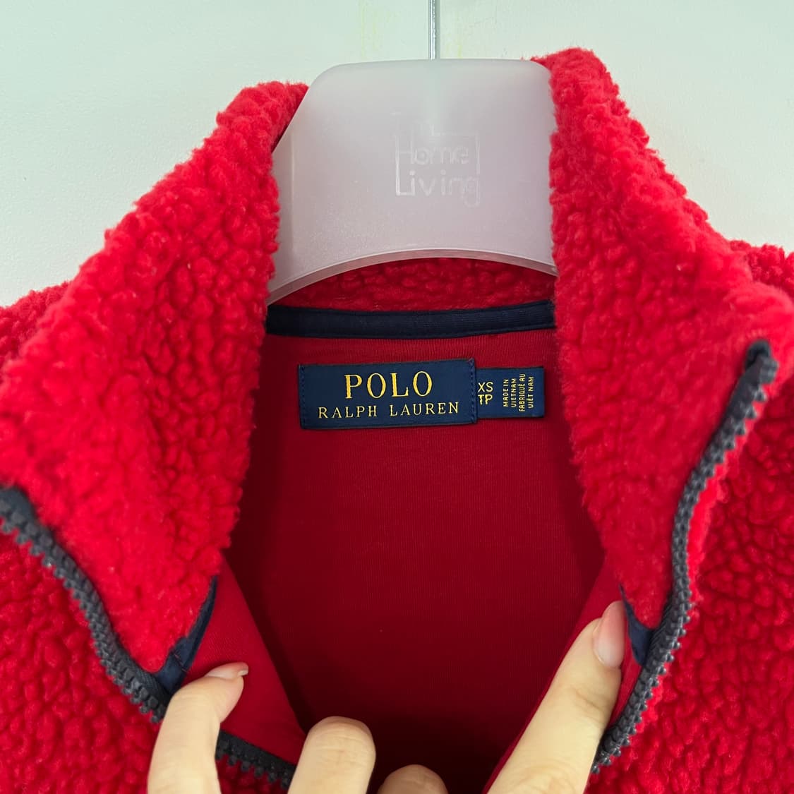 폴로 랄프로렌 신형 포니 레드 셰르파 플리스 자켓 상품이미지5