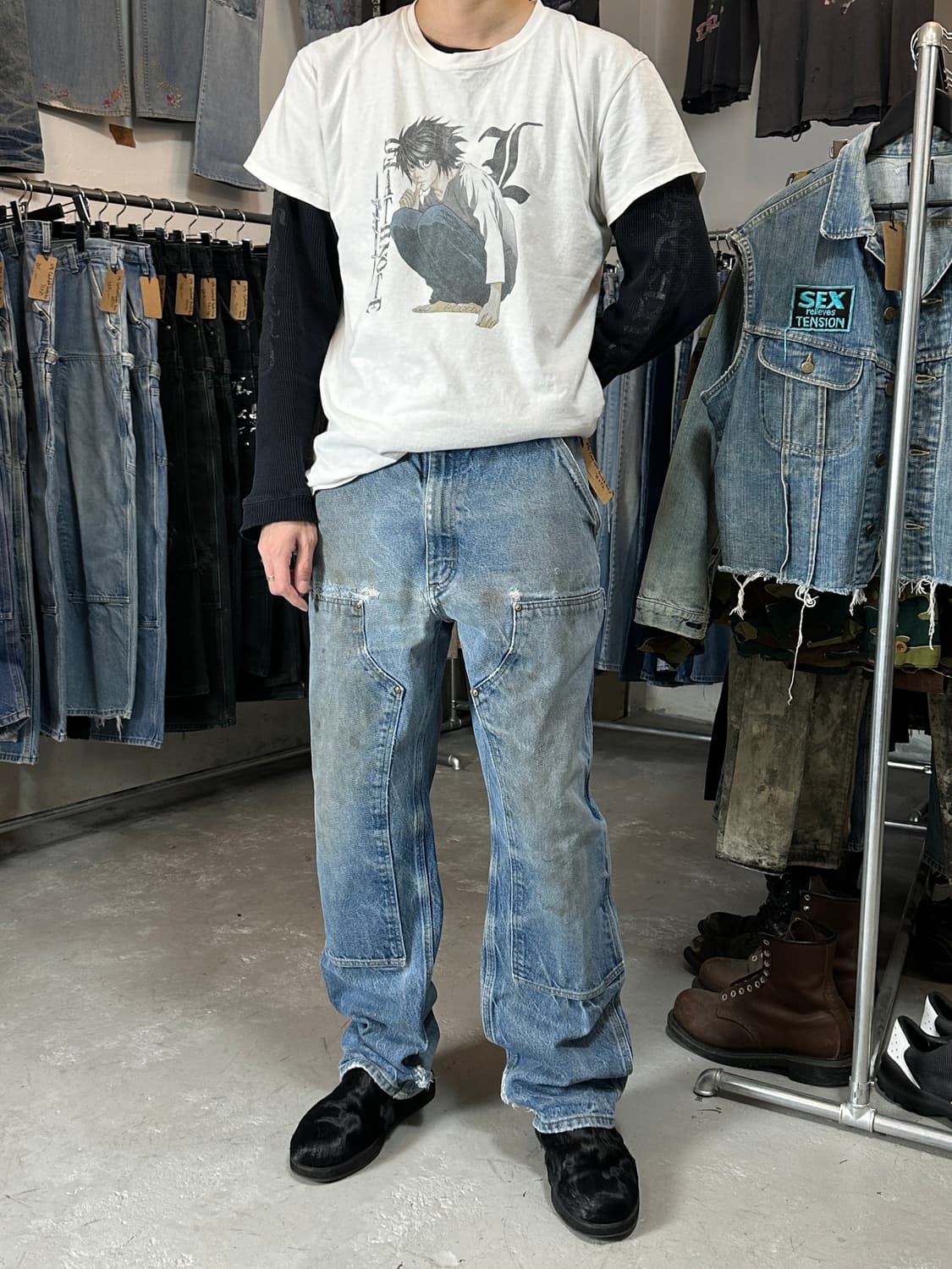 OG 칼하트 데님 더블니 칼하트 B73 썩블니 상품이미지10