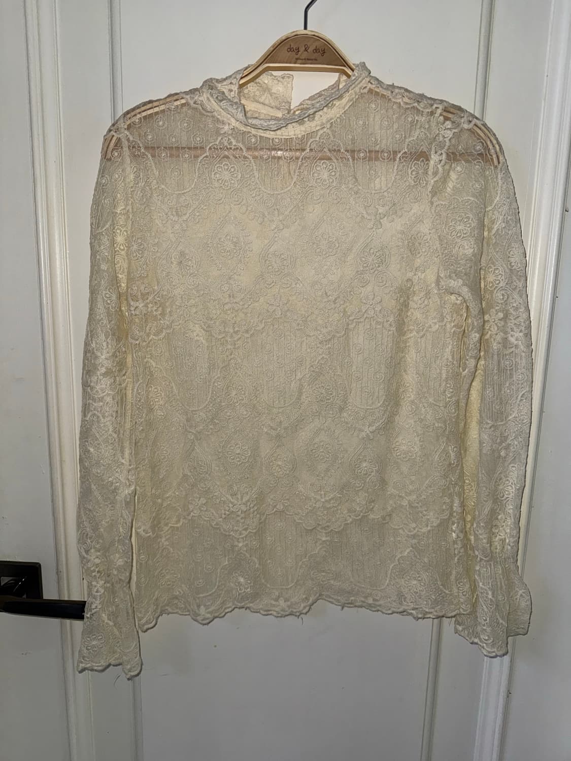 레이스 시스루 블라우스 상품이미지2