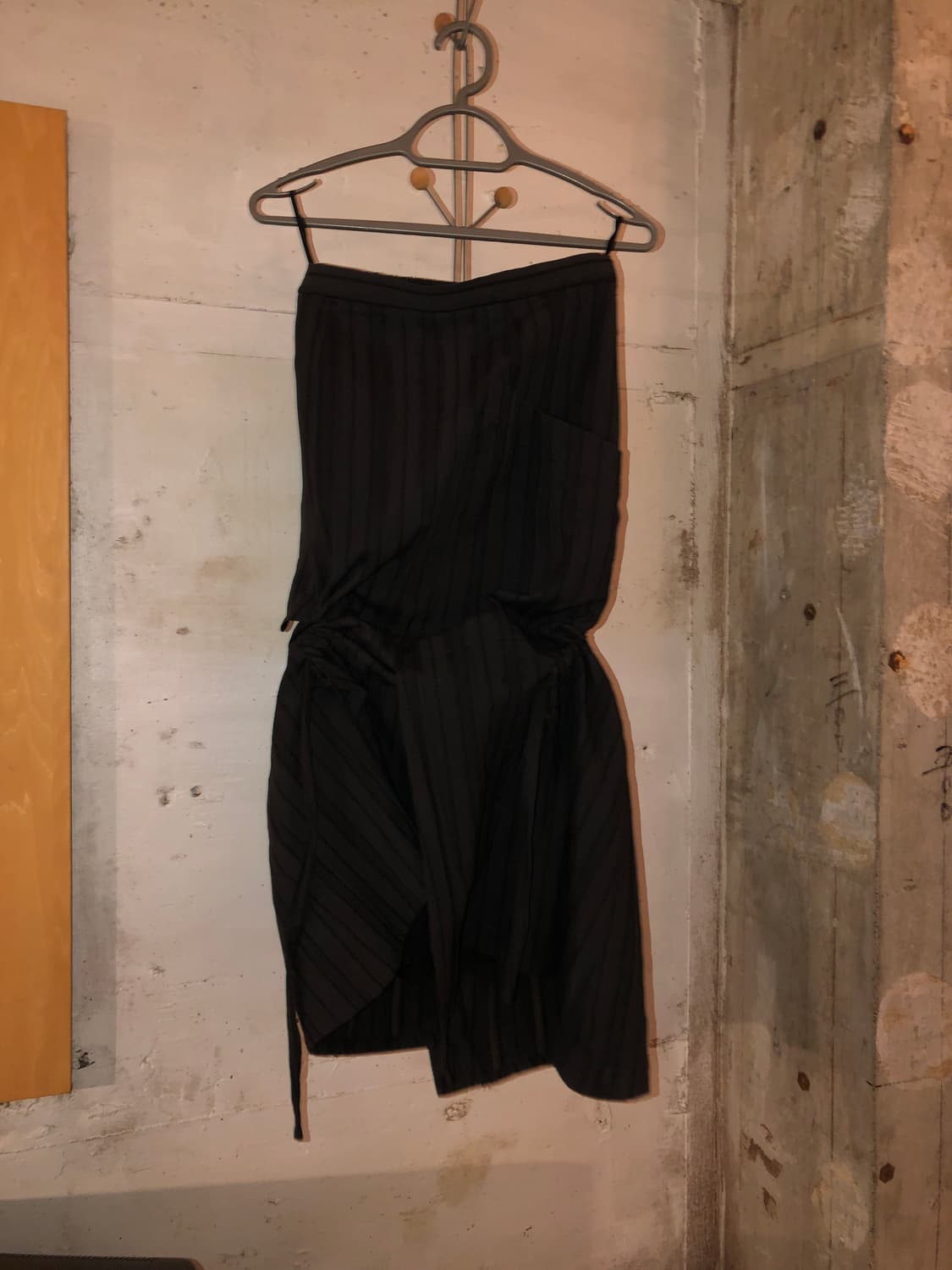 Muted Stripe Layered Asymmetric Skirt 상품이미지4