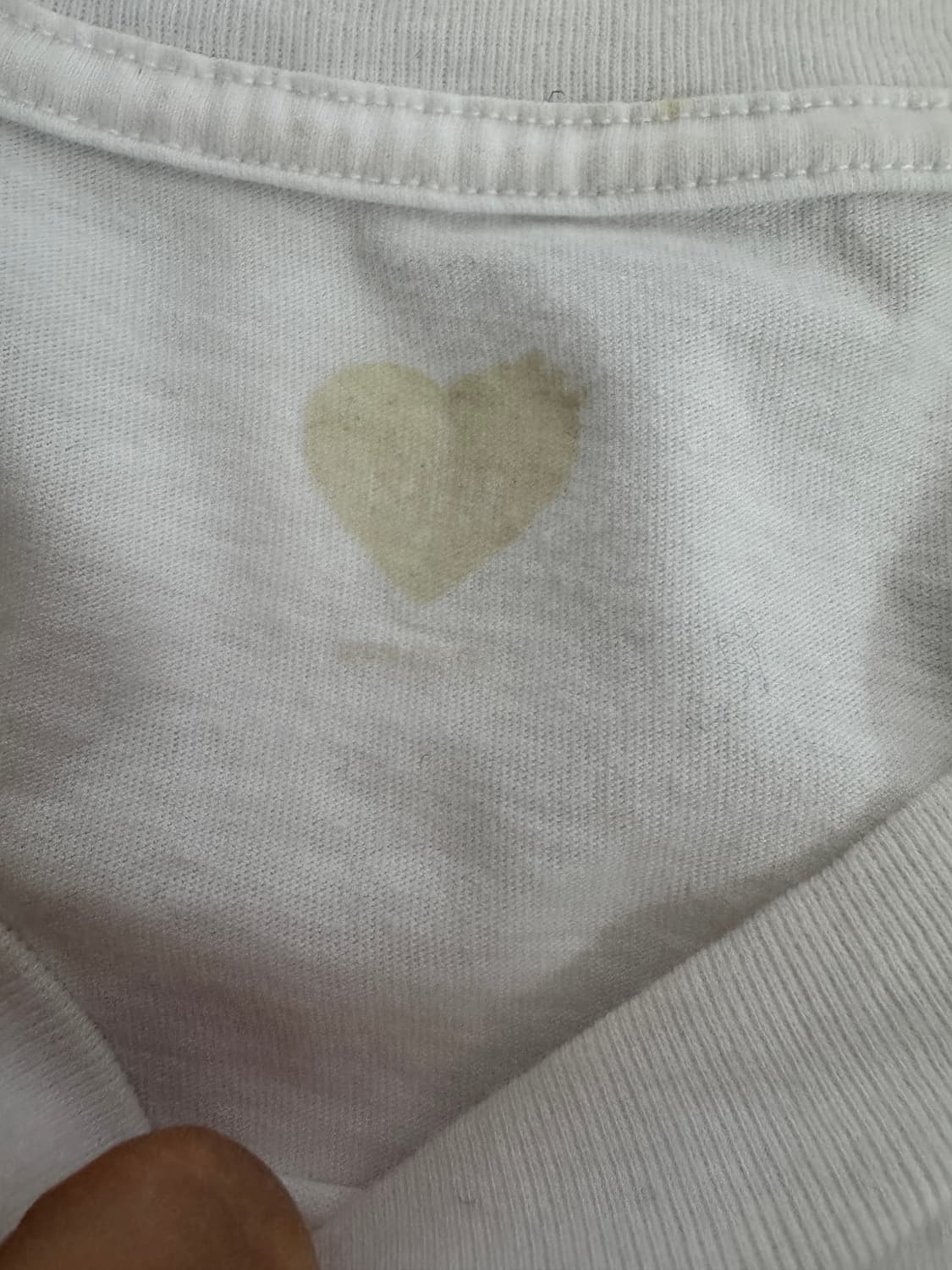 휴먼메이드 하단 스몰 하트 프린팅 베이직 반팔 티셔츠 L ~ XL 상품이미지6