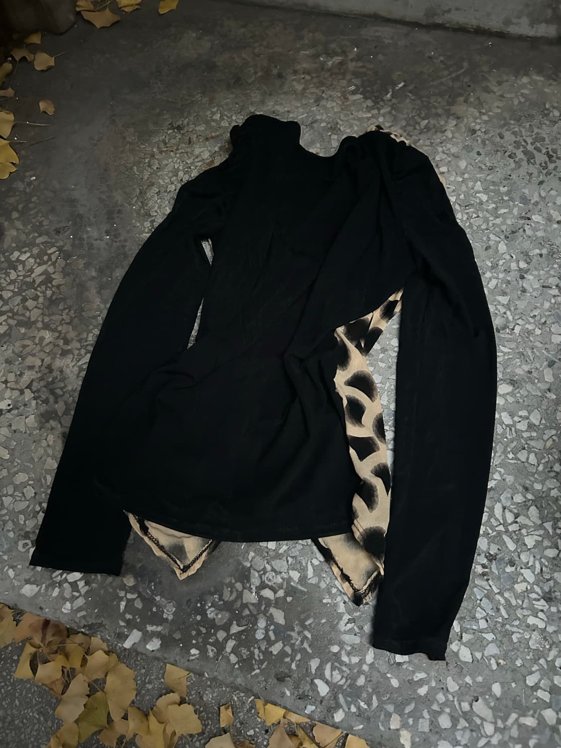 2000s VTG 갸루 호피 큐빅 버클 롱슬리브 상품이미지3