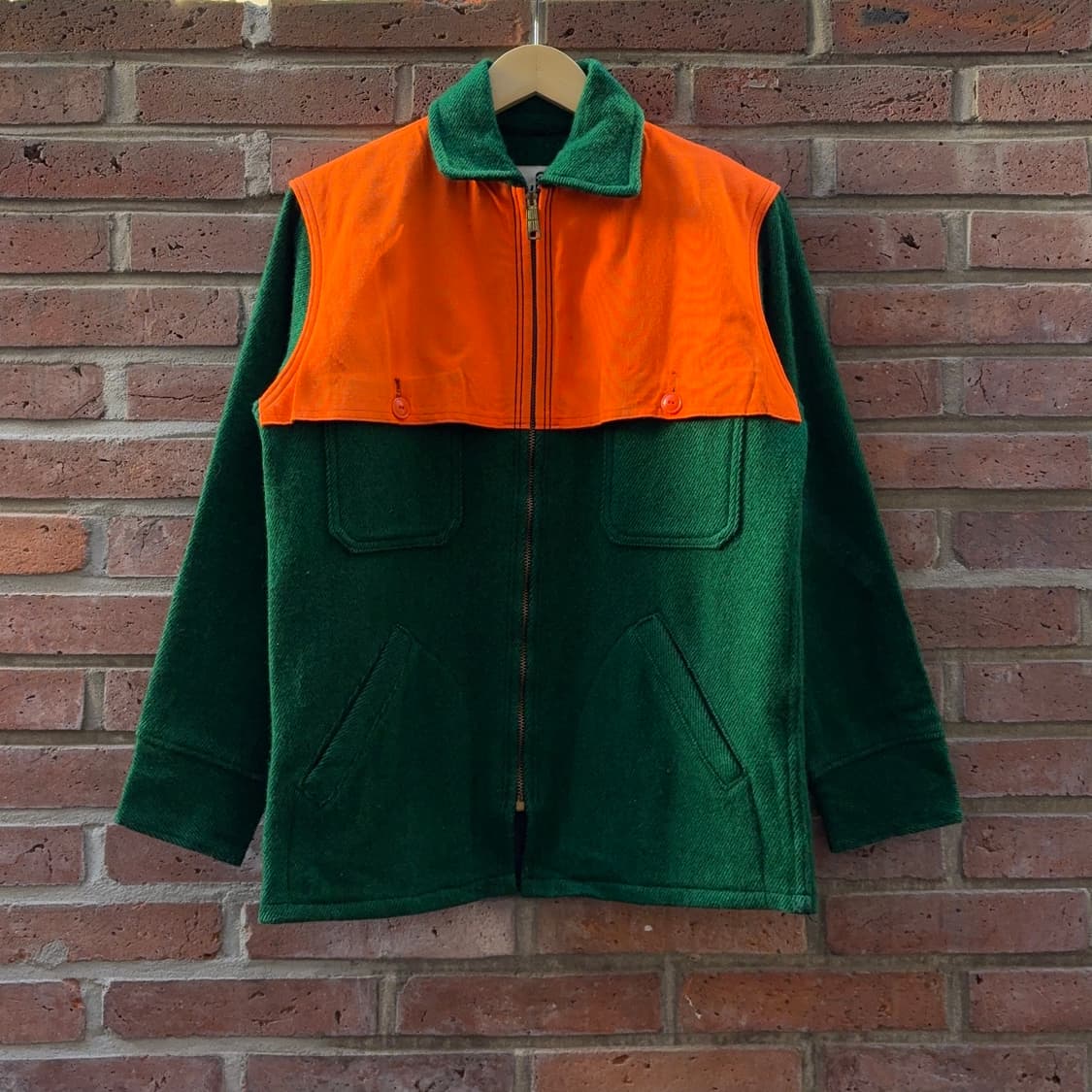60~70s 울리치 Woolrich 컬러 블록 집업 헌팅 자켓 상품이미지1