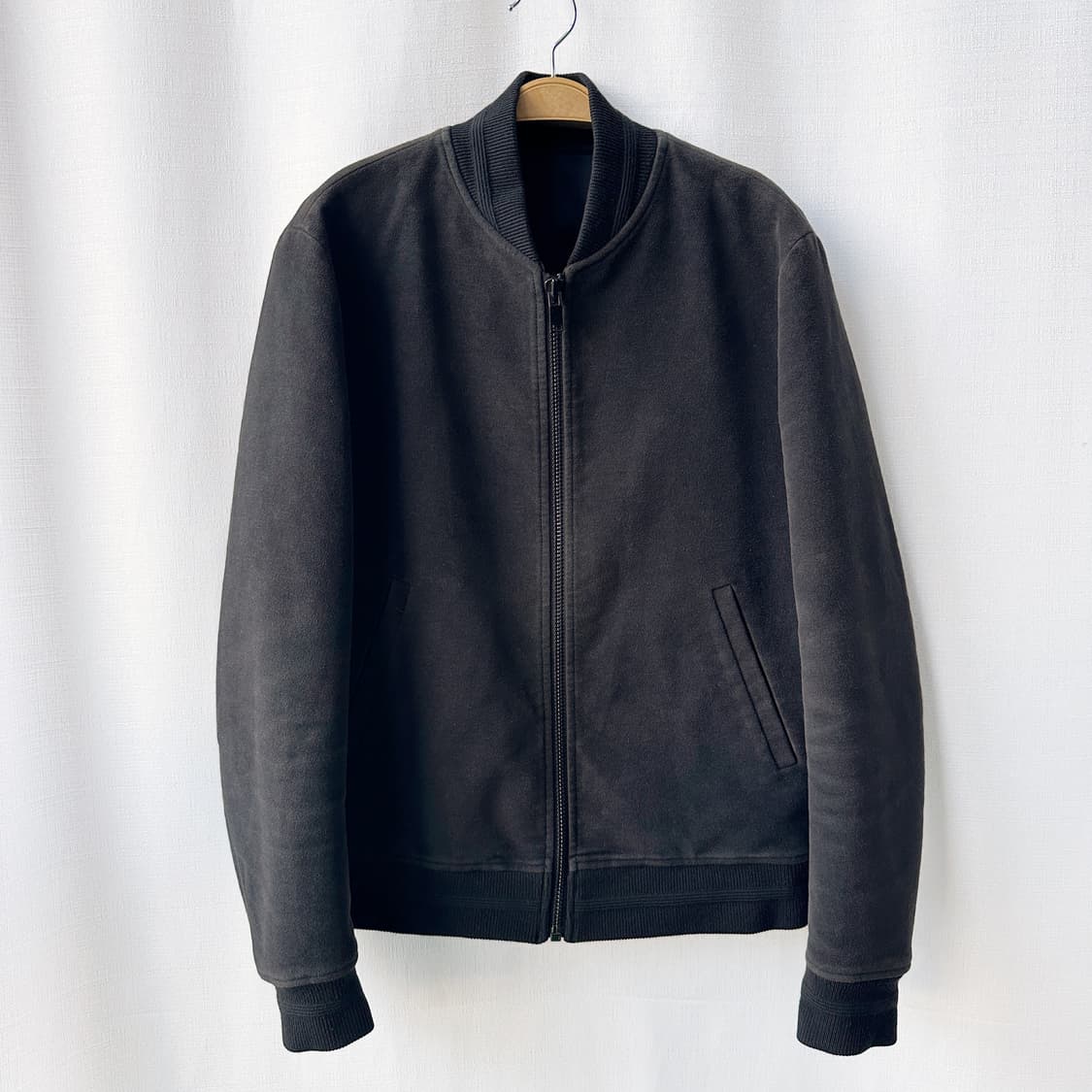 시스템 옴므 스웨이드 봄버 자켓 차콜 그레이 95 상품이미지1