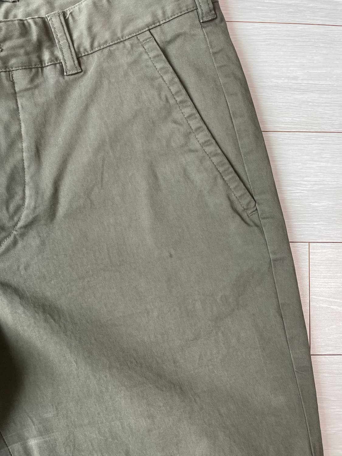 마시모두띠 슬림핏 코튼 슬랙스 (카키) 상품이미지7