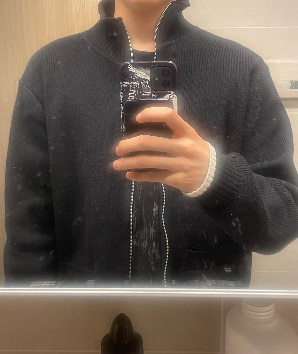 마땡킴 니트집업 상품이미지3