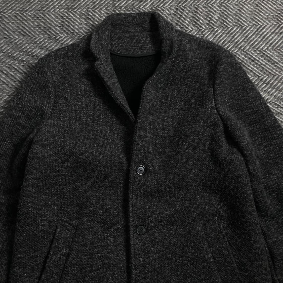 빈티지 트위드 오버핏 싱글 발마칸 코트o 4341 상품이미지4