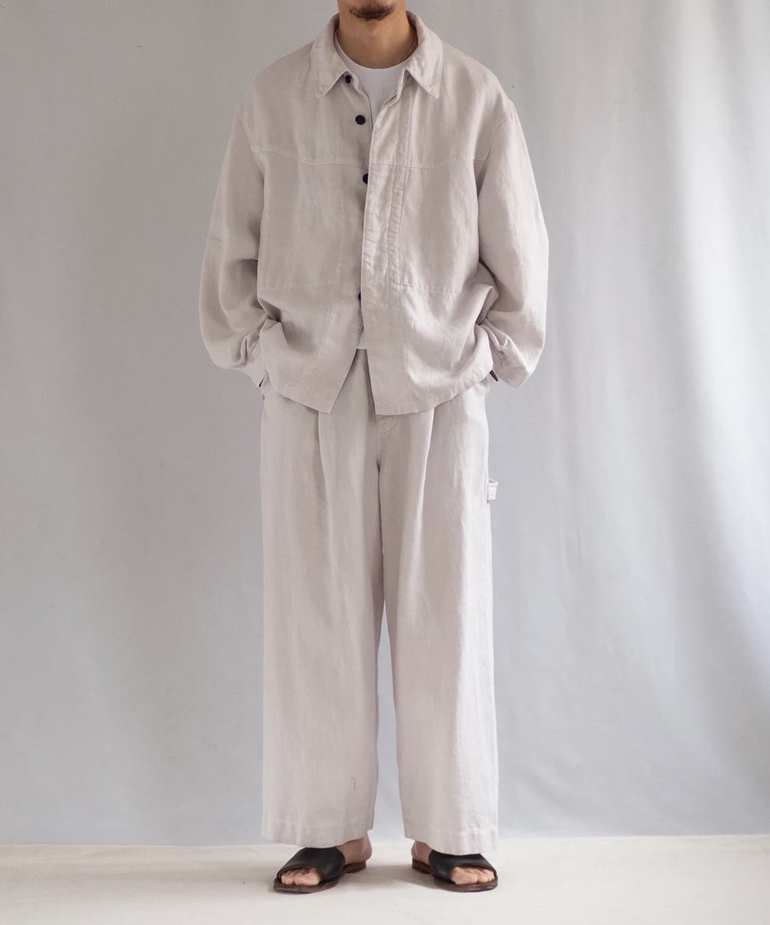 네스트로브 컨팩트 린넨 덕 페인터 팬츠 라이트 그레이 / 4사이즈  상품이미지2