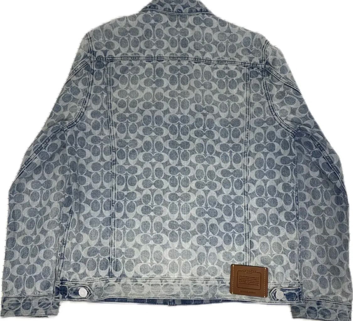 코치 시그니쳐 데님자켓 트러커 청자켓 L 상품이미지3