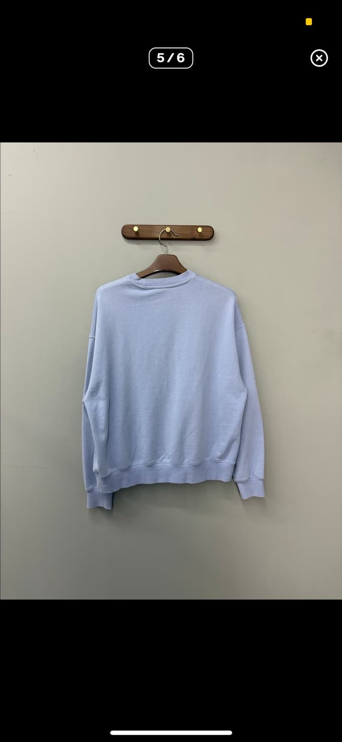 리 자수 빈티지 로고 라이트블루 맨투맨 H934 상품이미지5