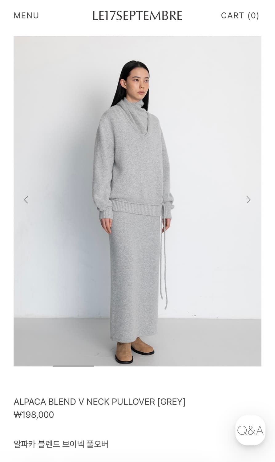 LE17 알파카 V넥 니트 + 머플러 셋트 판매  상품이미지2