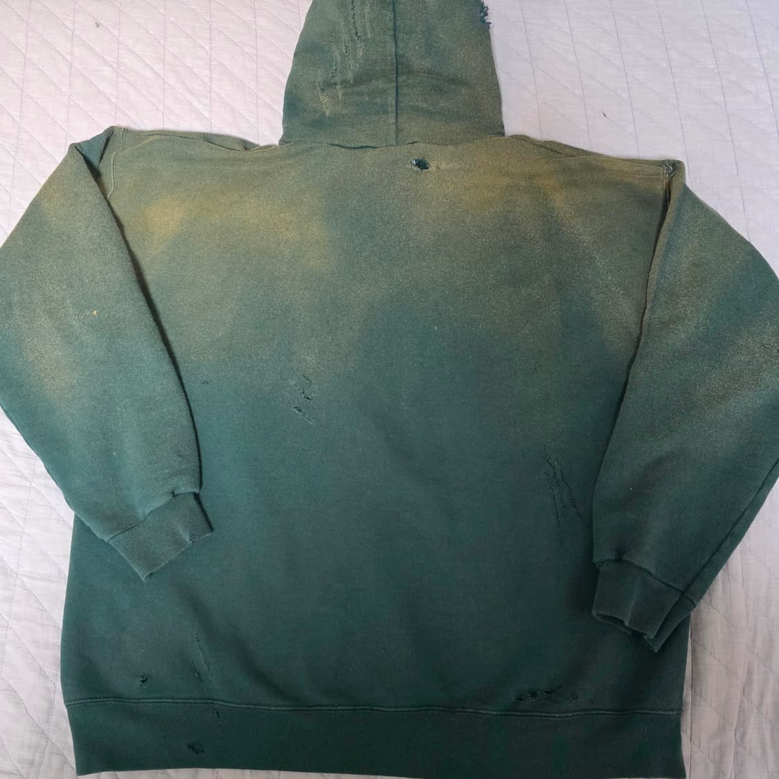 [L] 00-90s 빈티지 헤인즈 페이드 트래쉬드 그린 후드티 후디 상품이미지5