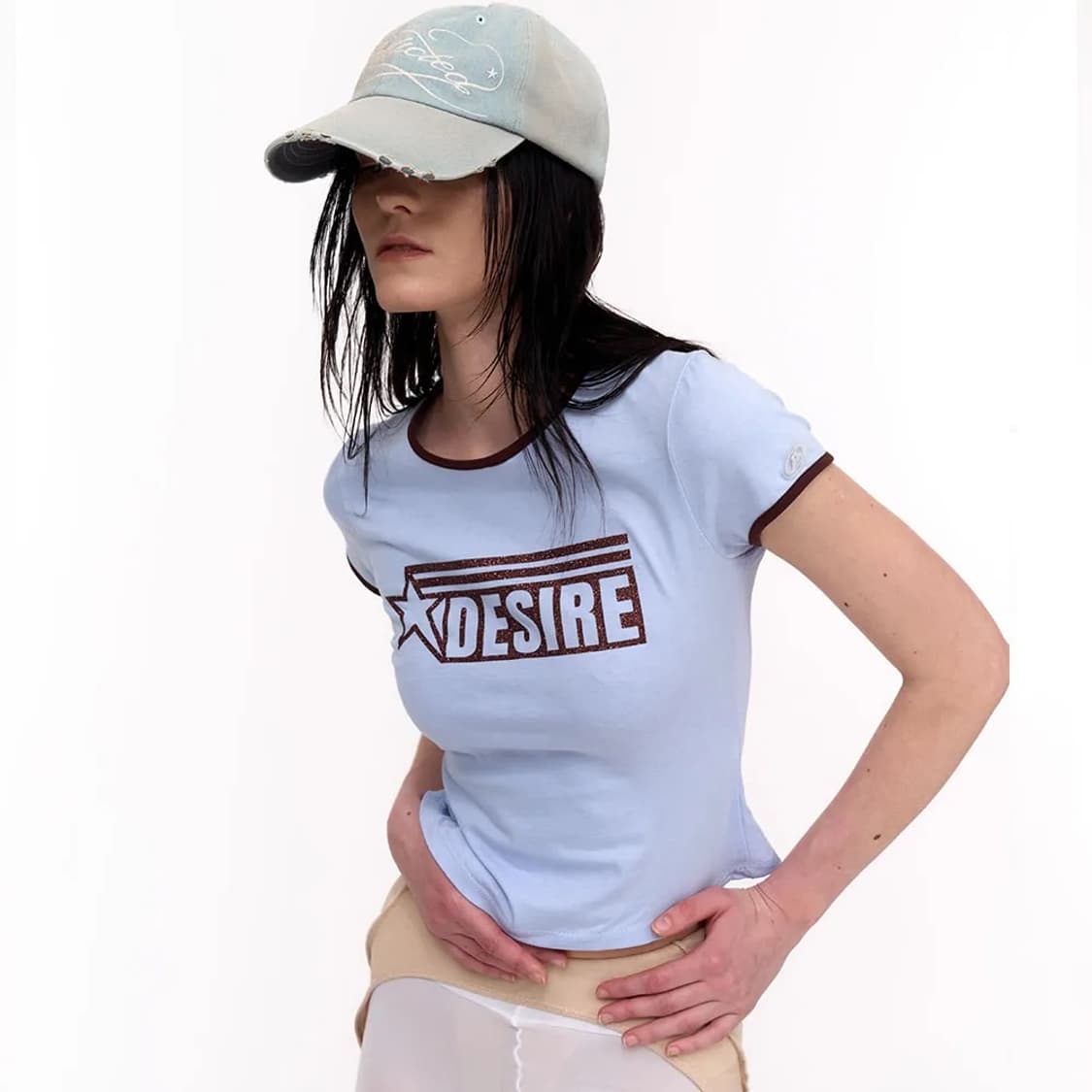 (새상품)2000아카이브 반팔티 2 스카이블루 스컬프터미스치프 상품이미지1