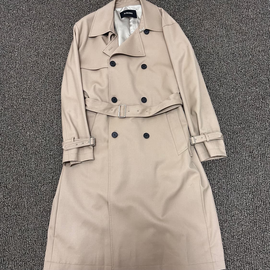 인사일런스 슬로시 울 트렌치 코트 베이지 L 상품이미지4