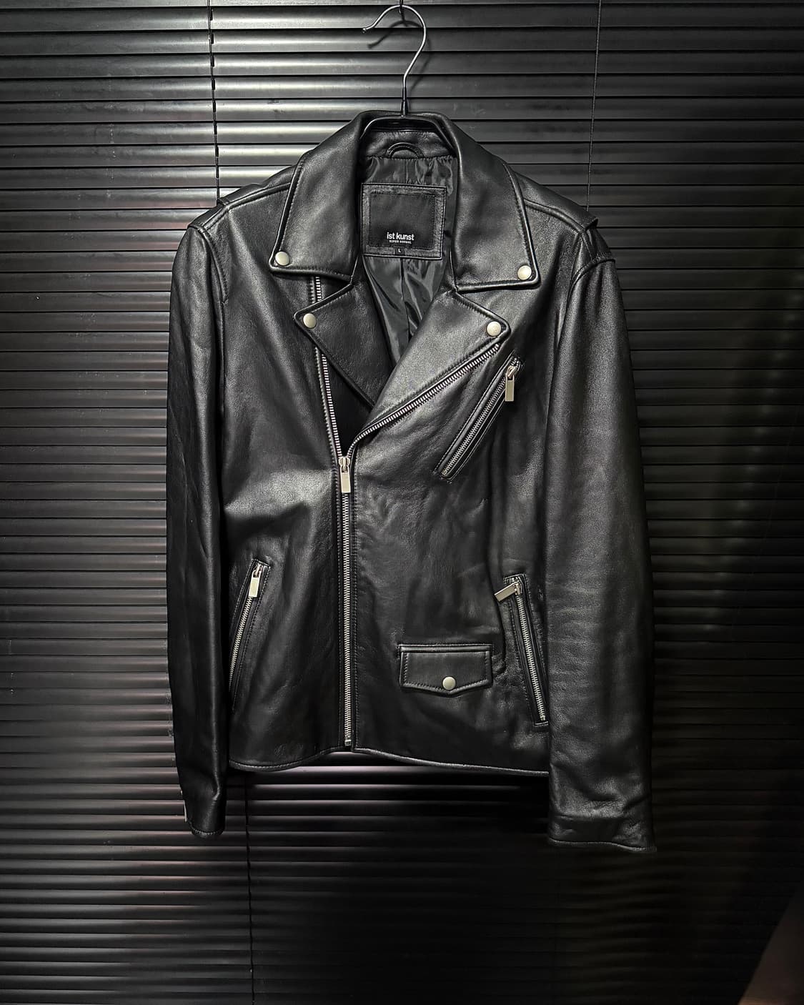 이스트 쿤스트 양가죽 가죽 레더 라이더 바이커 자켓 L 100 락시크 상품이미지2