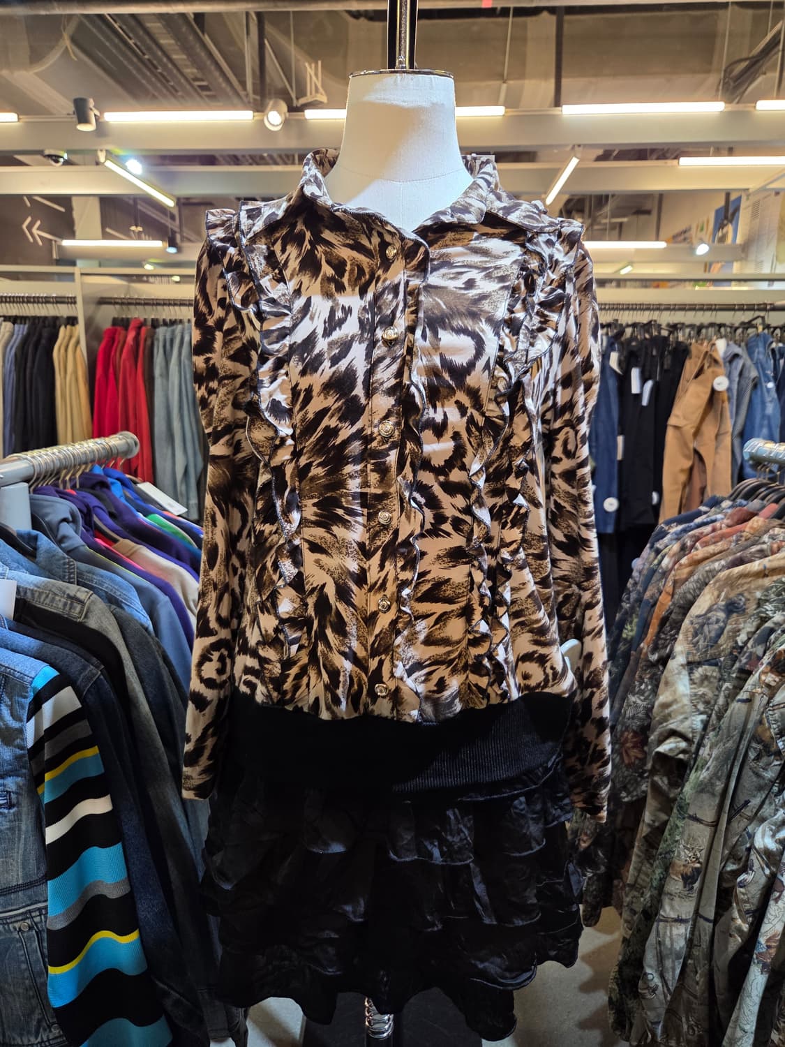 🌟💅갸루특집🌟갸루 호피 블라우스 상품이미지2