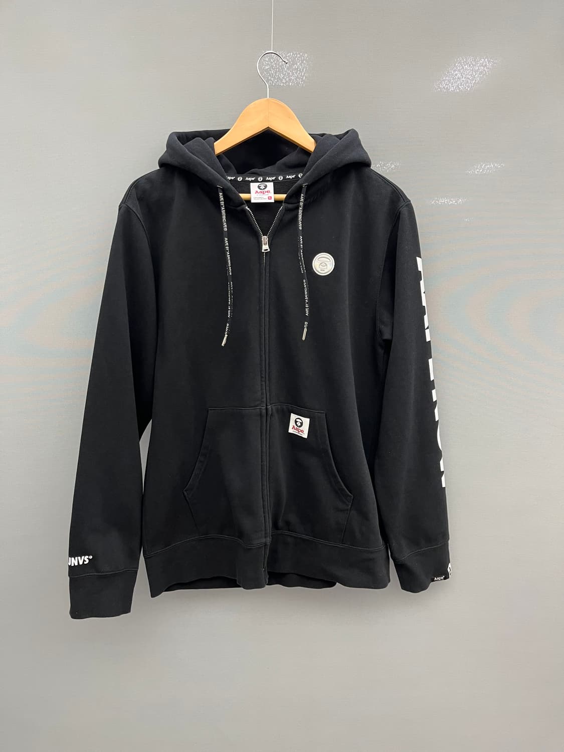 Aape 에이프 블랙 후드집업 상품이미지1