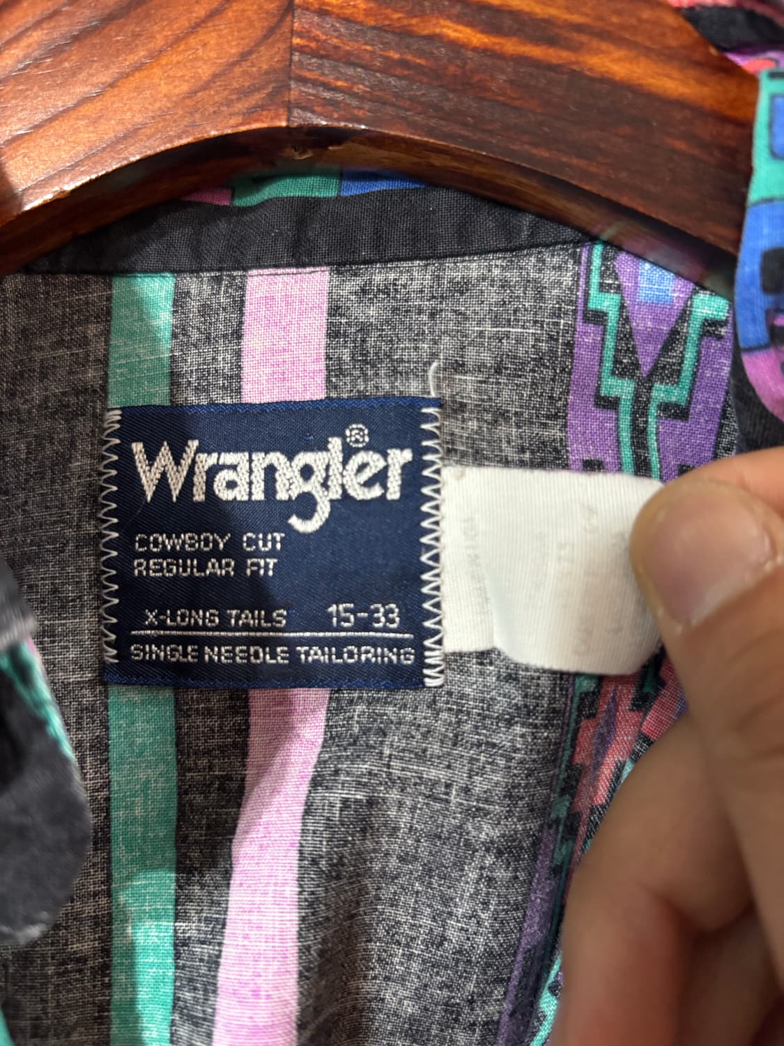 90‘s Wrangler  Brushpopper western Shirt 상품이미지5