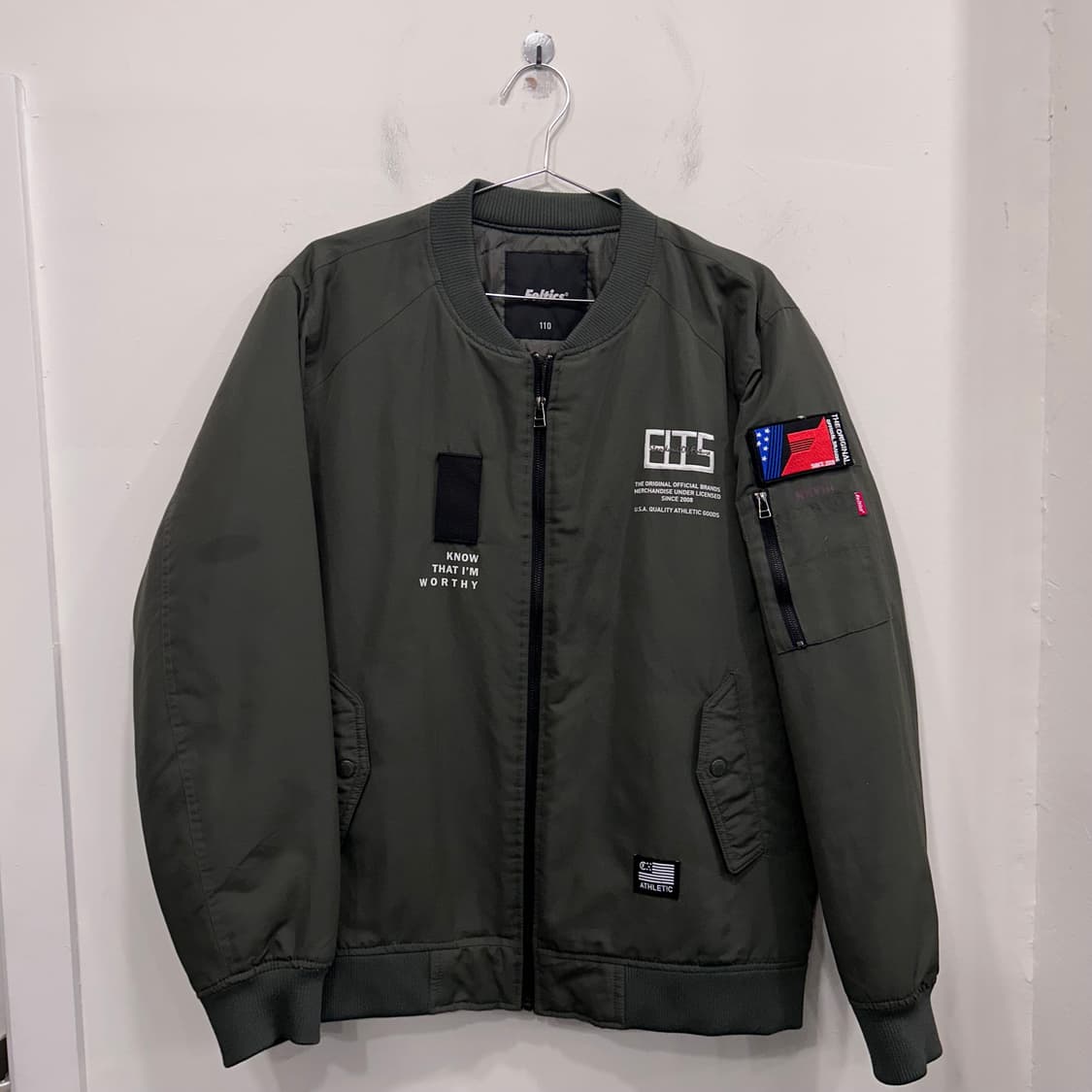 펠틱스 슬리브패치 누빔 ma-1 항공점퍼 상품이미지2