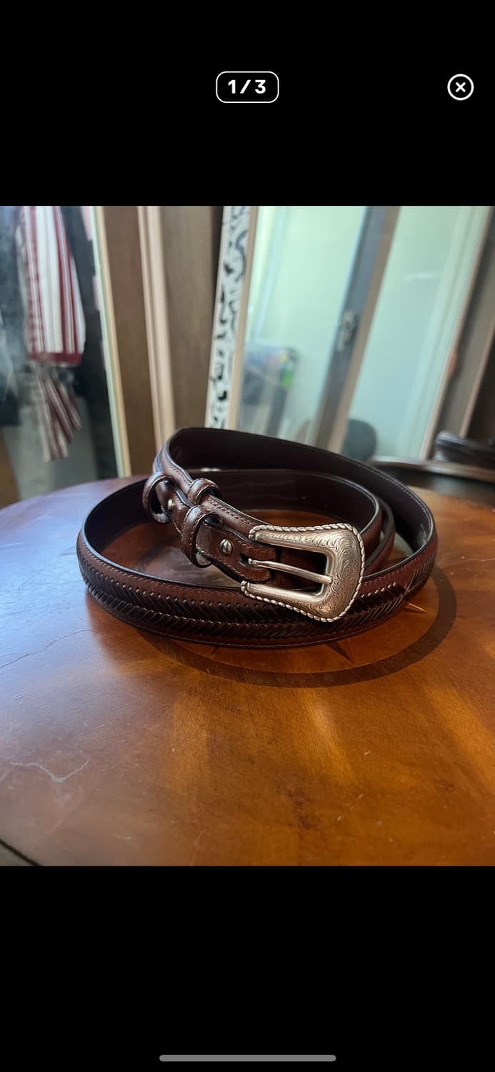 웨스턴 스타일 가죽 벨트 상품이미지2