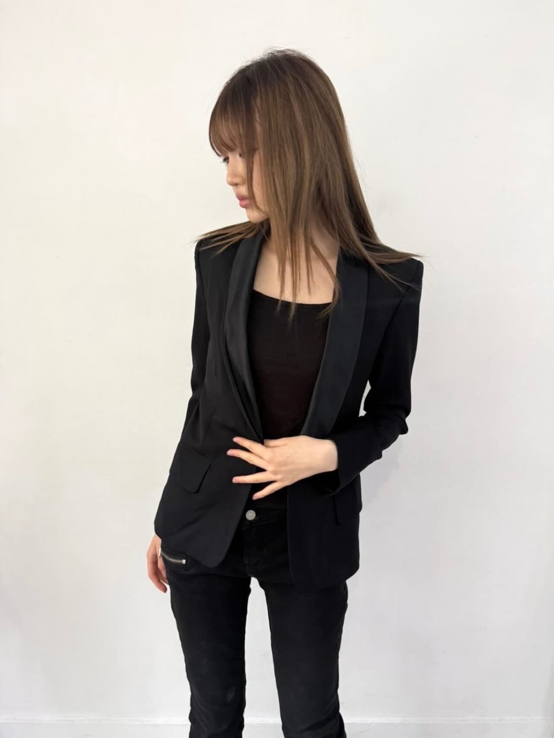 발망 블랙 숄라펠 블레이저 상품이미지2