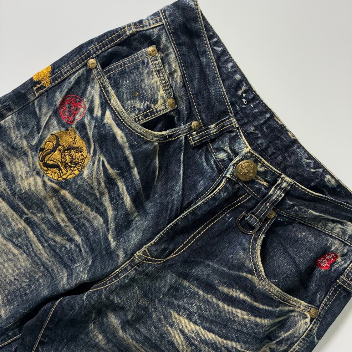 Big train  빅트레인 재패니즈 자수 데님 팬츠  상품이미지3