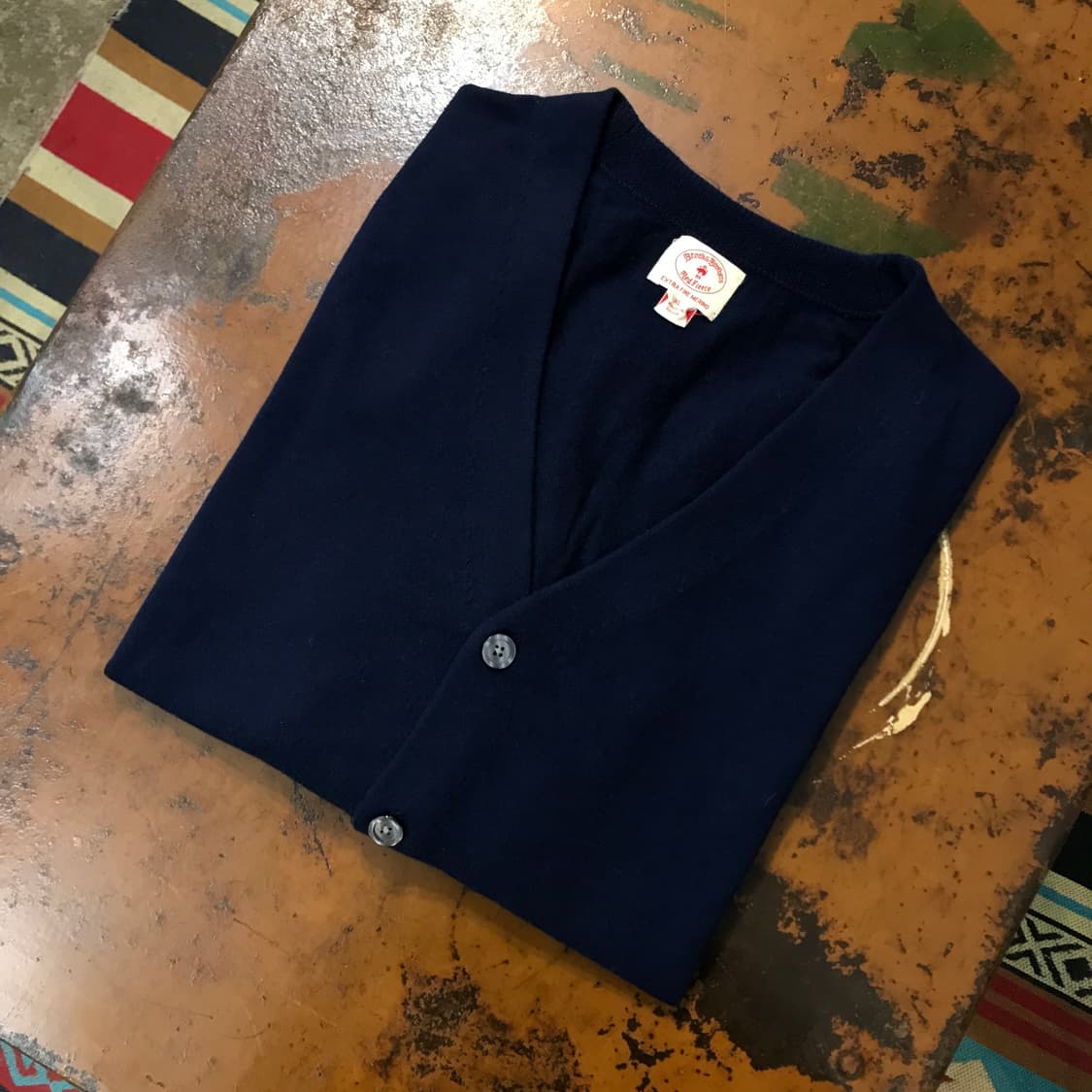 브룩스브라더스 네이비 피마코튼 가디건 남성 105 사이즈 상품이미지1