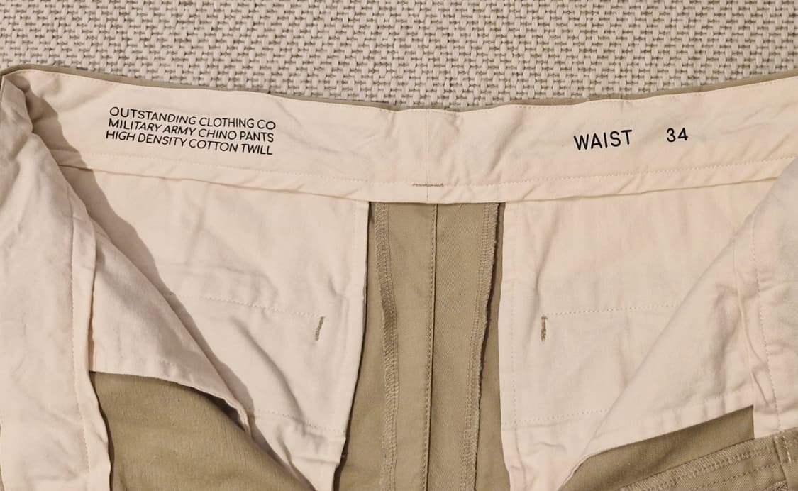 아웃스탠딩 와이드 오피서 치노 팬츠 L  상품이미지4