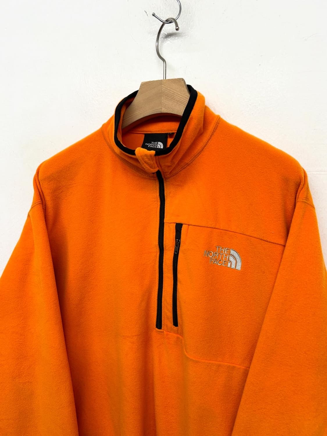 JPN 노스페이스 오렌지색 하프집업 플리스 상품이미지2