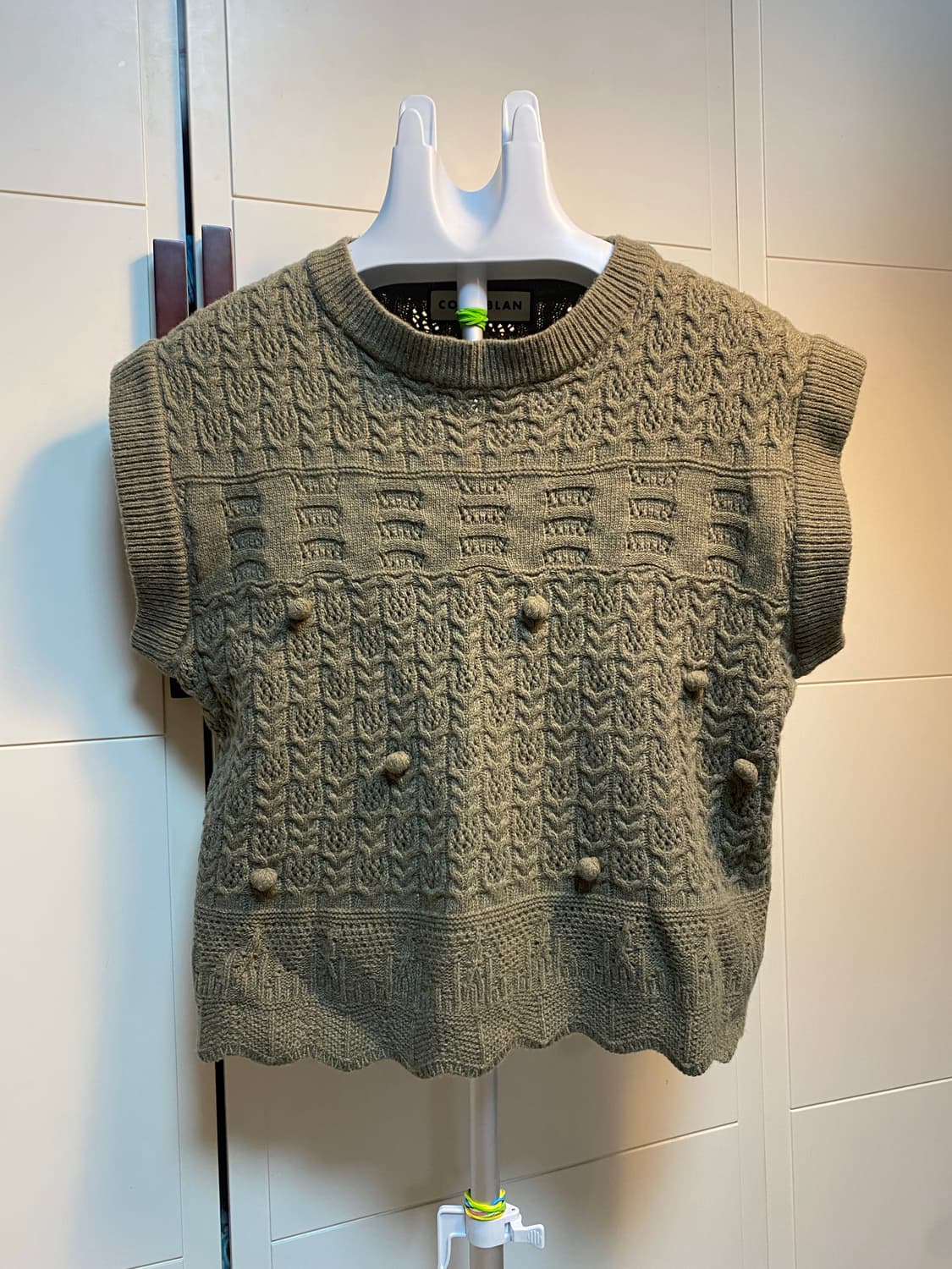 코벳블랑 케이블 니트조끼S 상품이미지1