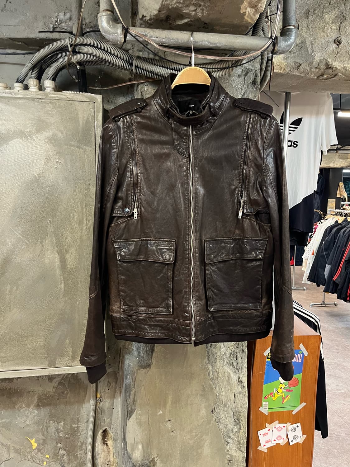 빈티지 분리형 가죽 레더 자켓 브라운  #csz2248 상품이미지1