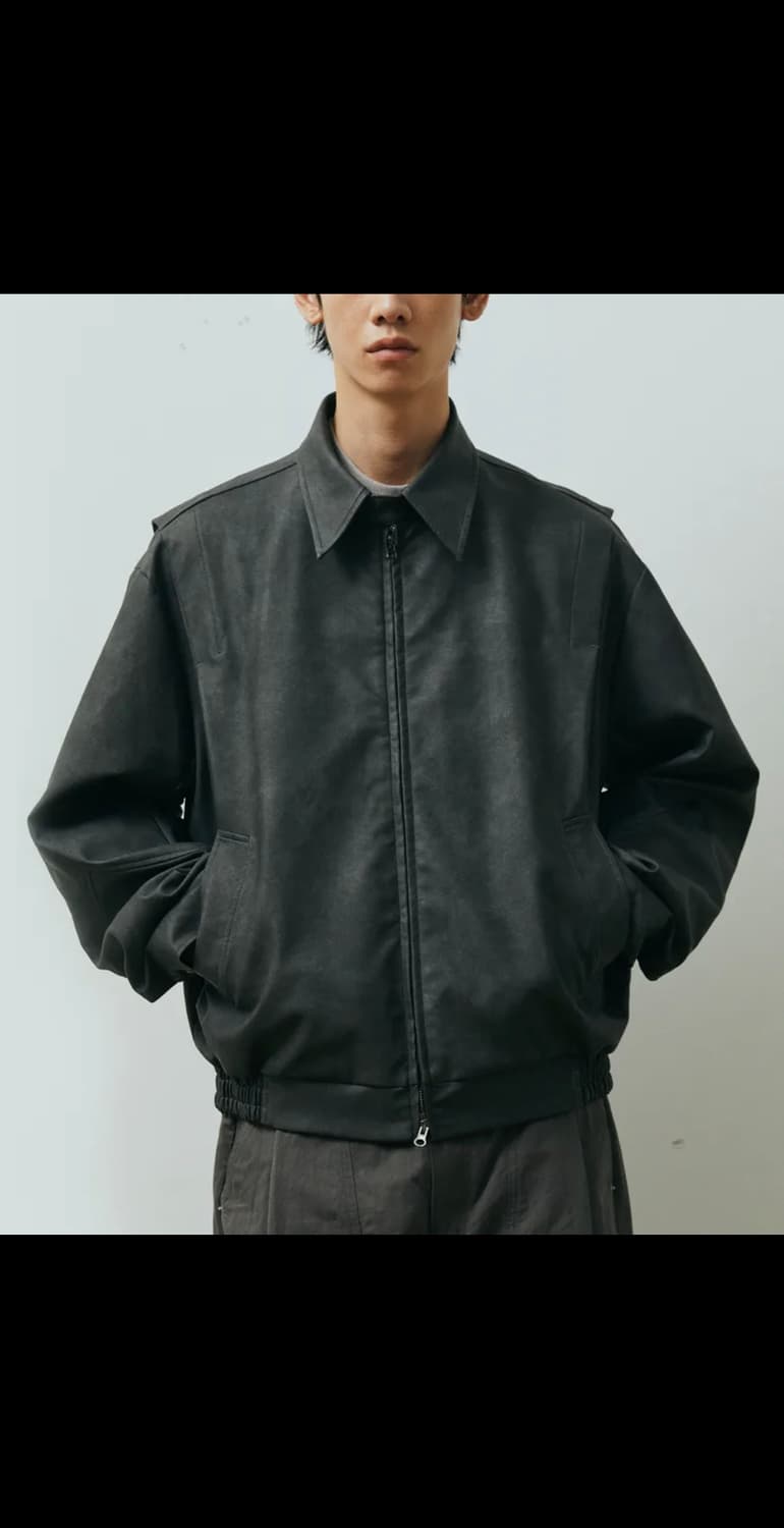 퍼플릭피겨 에코 레더 베이포트 자켓_그레이 상품이미지1