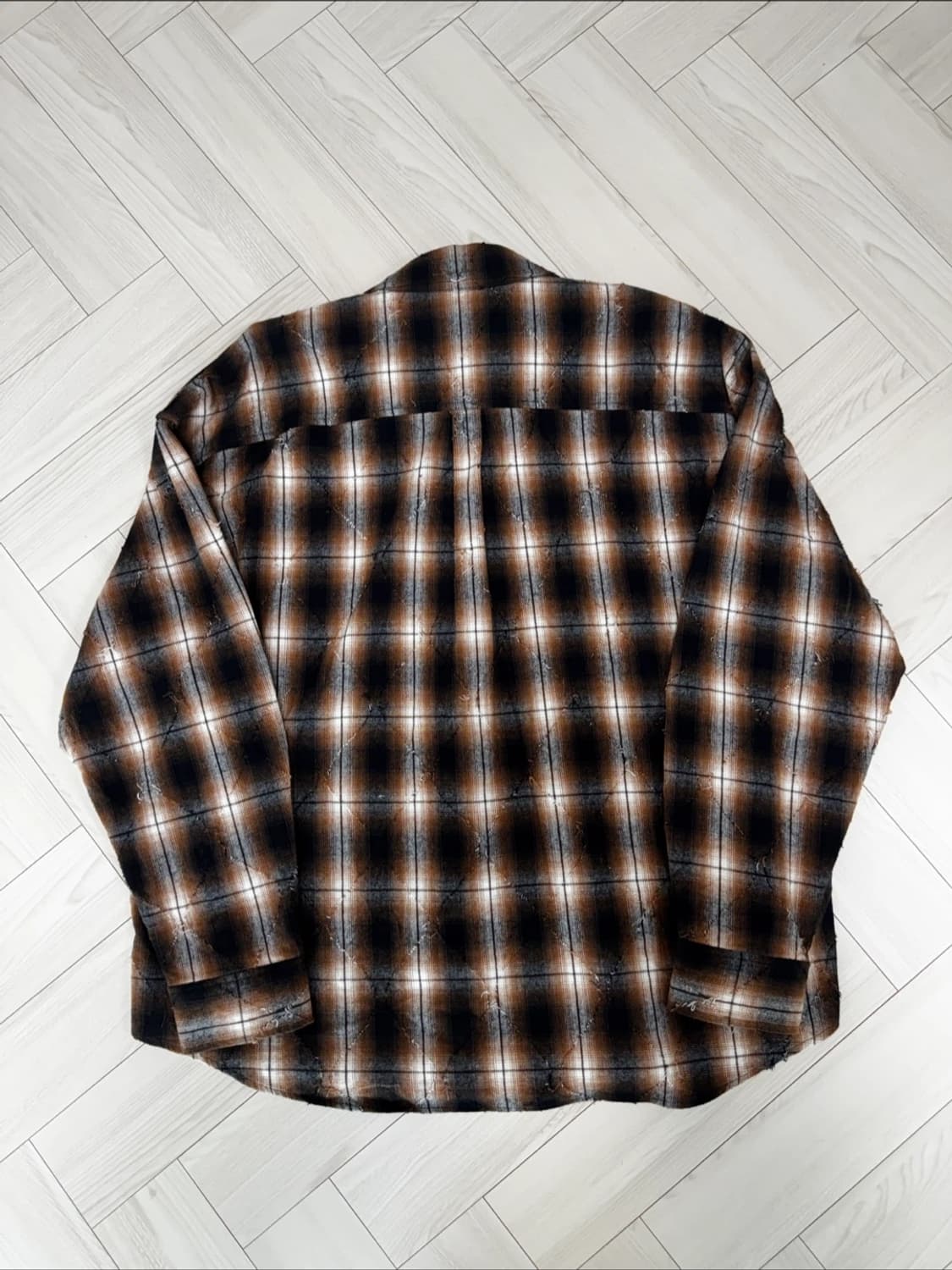 준지 아가일셔츠 브라운 46사이즈 상품이미지2