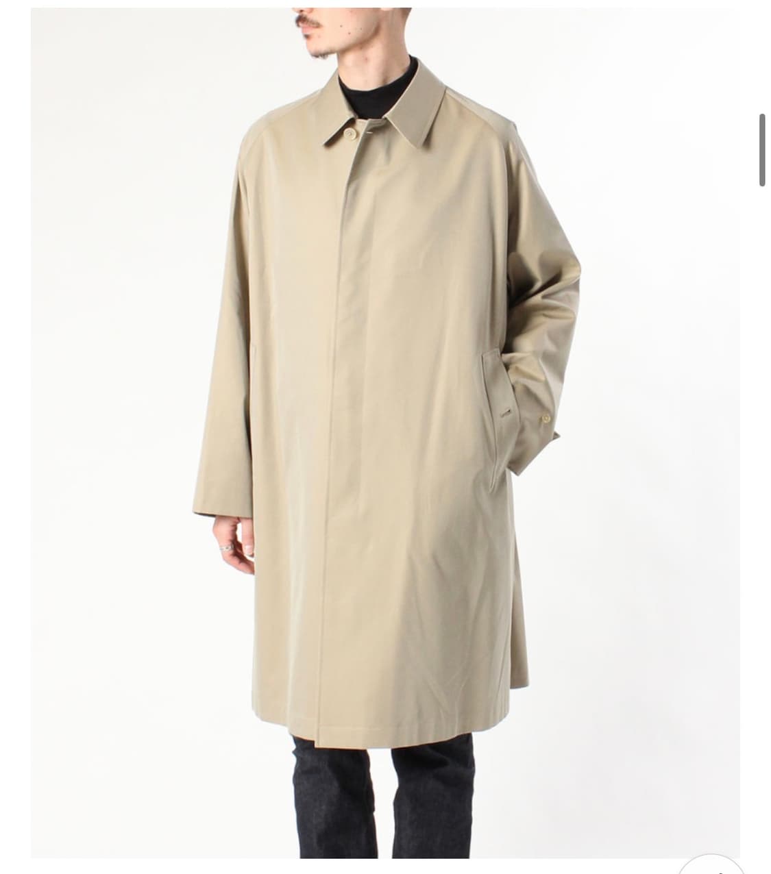 아나토미카 ANATOMICA 싱글 래글런 개버딘 코트 상품이미지1