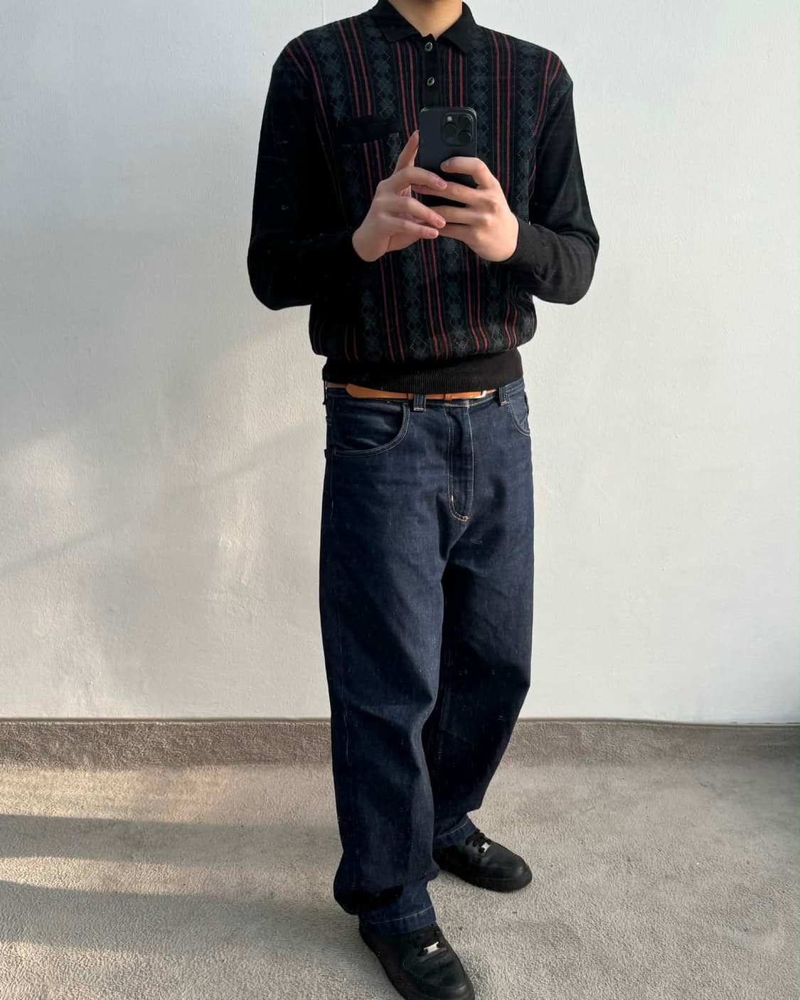 [95] 입생로랑 아가일 멀티 체크 울 니트 스웨터 상품이미지4