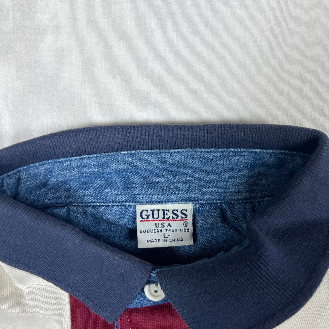 90’s 게스 guess 스펠아웃 반팔 피케셔츠 카라티 상품이미지6