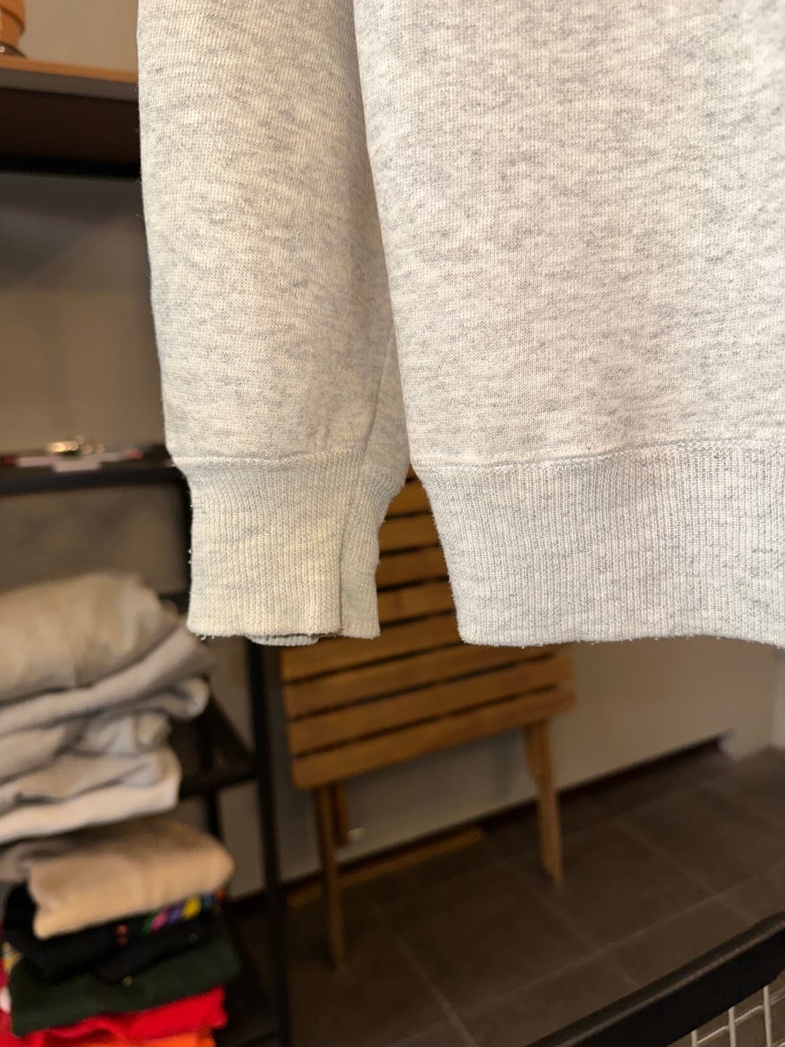 90‘s Champion NYU logo cotton sweatshirt 상품이미지8