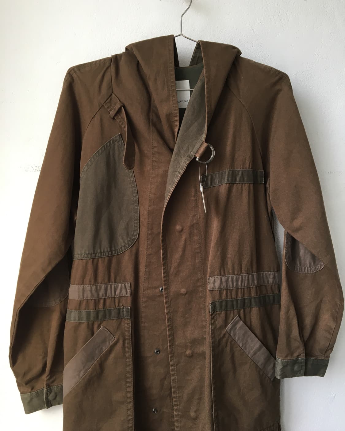 Patch point hood cotton coat 상품이미지4