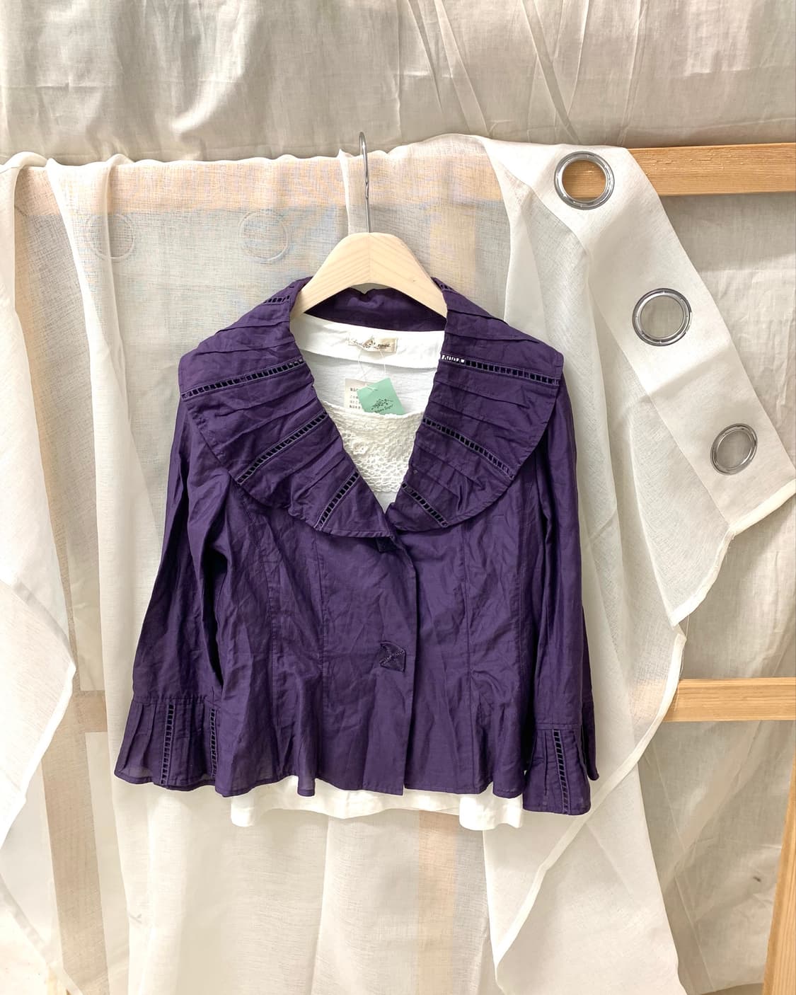 [Hiroko Bis] lace trim jacket 상품이미지1