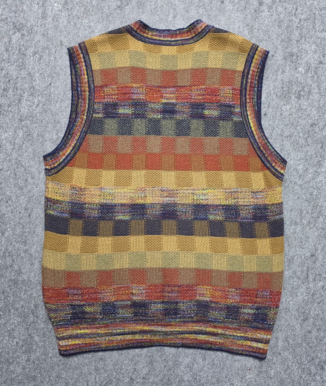 CHAOS LONDON 빈티지 멀티 컬러 패턴 니트 베스트 조끼 100 상품이미지2