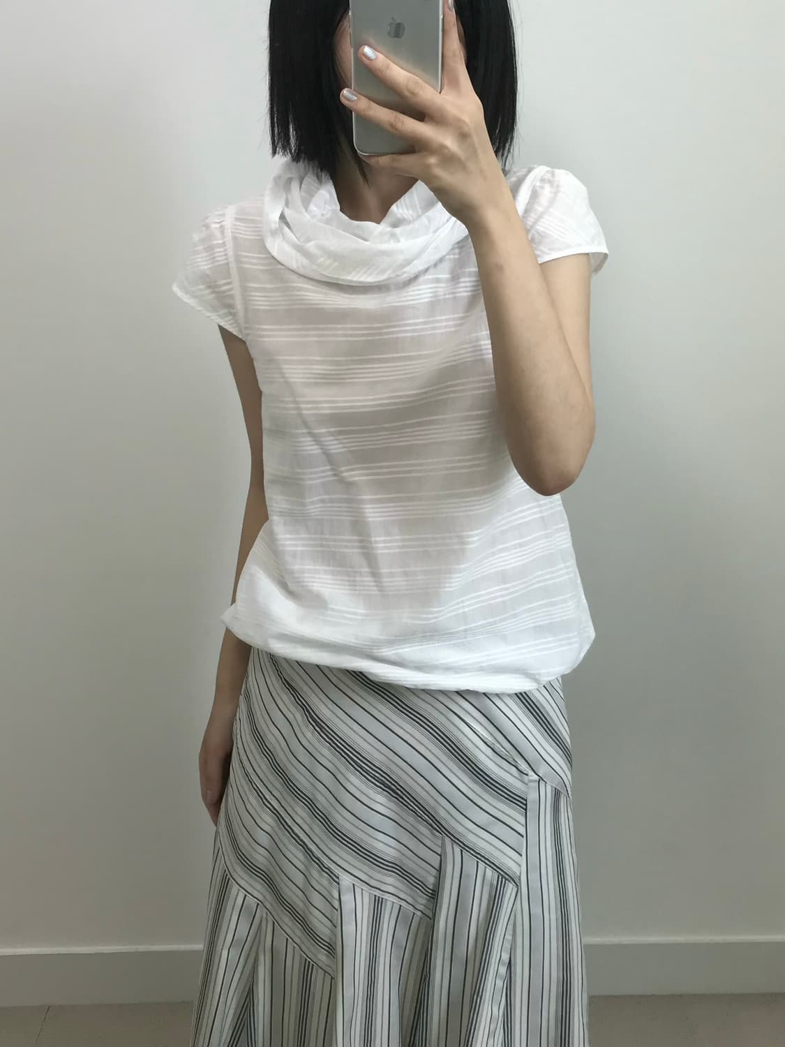 빈티지 하이 카울넥 블라우스 상품이미지1