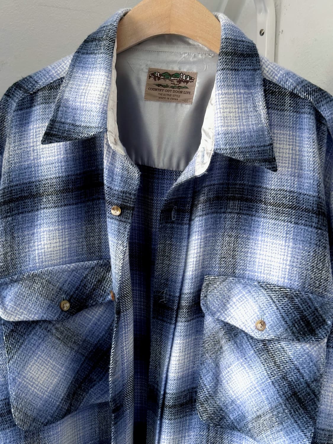 Acrylic woven check work shirt 상품이미지4