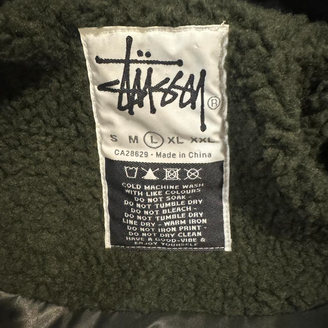 스투시 쉐르파 플리스 자켓 카키 상품이미지6