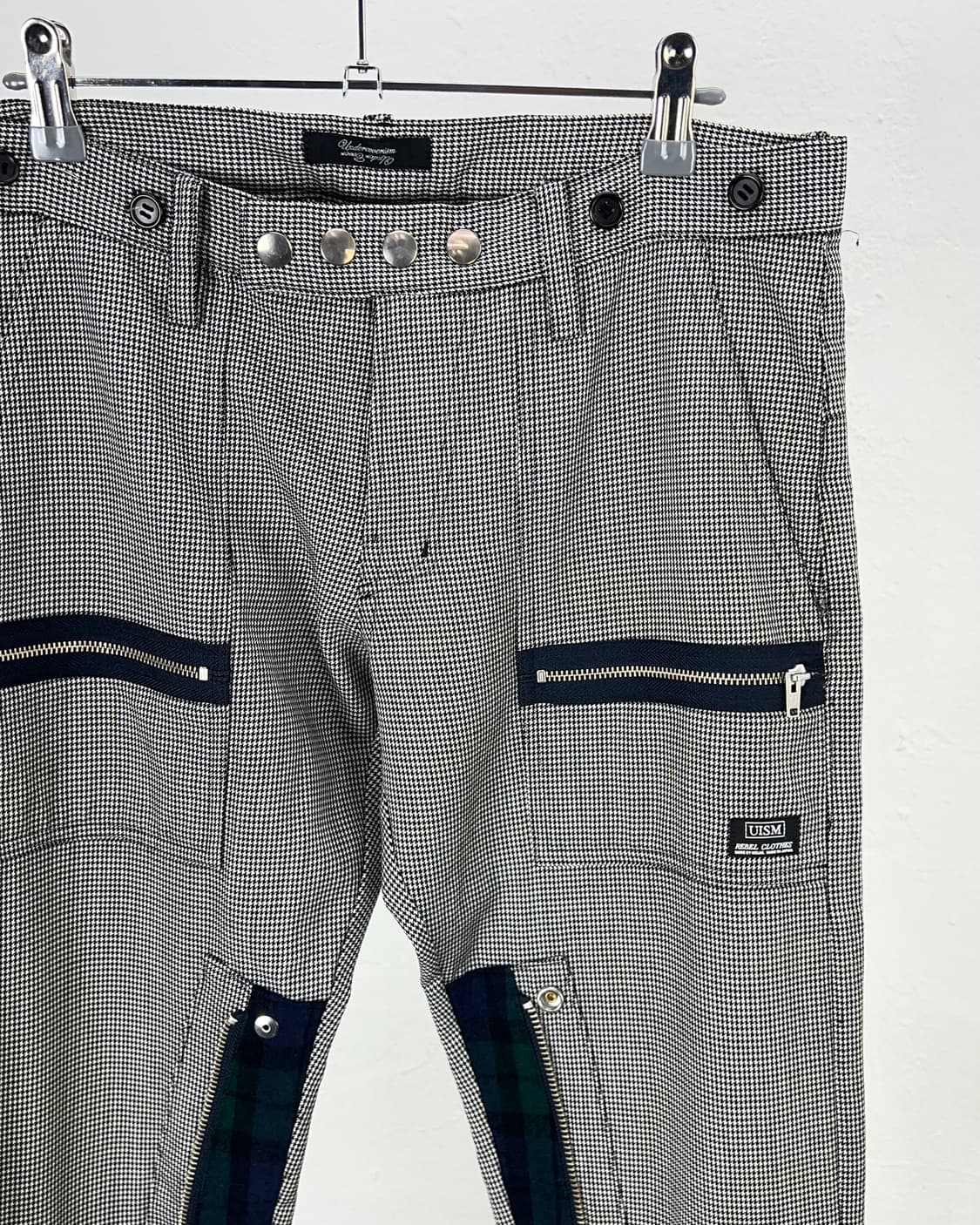 언더커버 08AW 기믹 멀티 지퍼 하운드 투스 트라우저 팬츠 상품이미지3