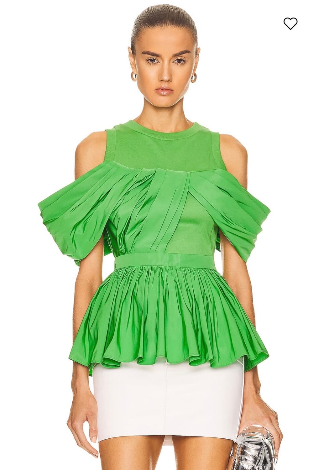 Alexander McQueen 그린 프릴 탑 38 새상품 상품이미지1
