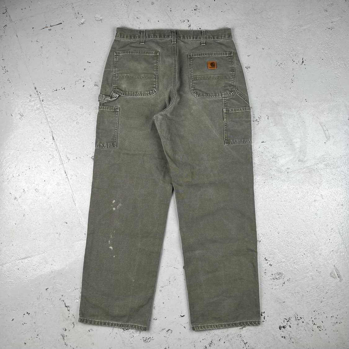 빈티지 칼하트 모스그린 싱글니 카펜터 팬츠 B11MOS 상품이미지3