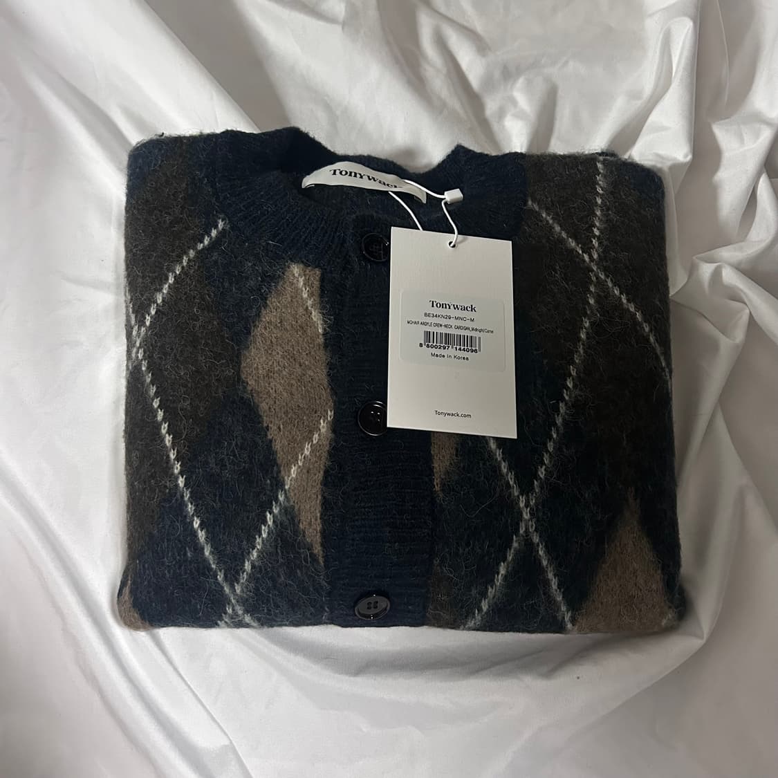 토니웩 25fw 아가일 가디건 M 새상품 상품이미지1